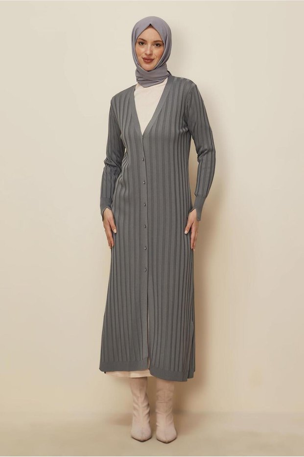 Long Knitted Cardigan 45017