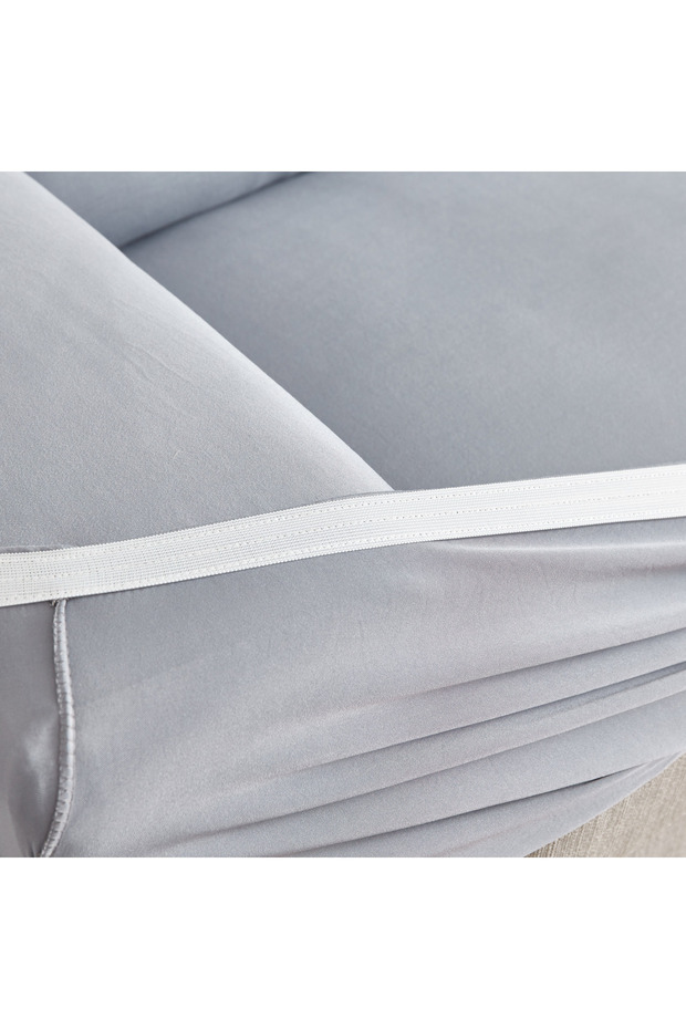 غطاء أريكة Squab Solid ذات المقعد الواحد - 6