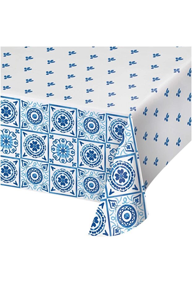 Blue Willow Paper Tablecover 54"x96" 1ct