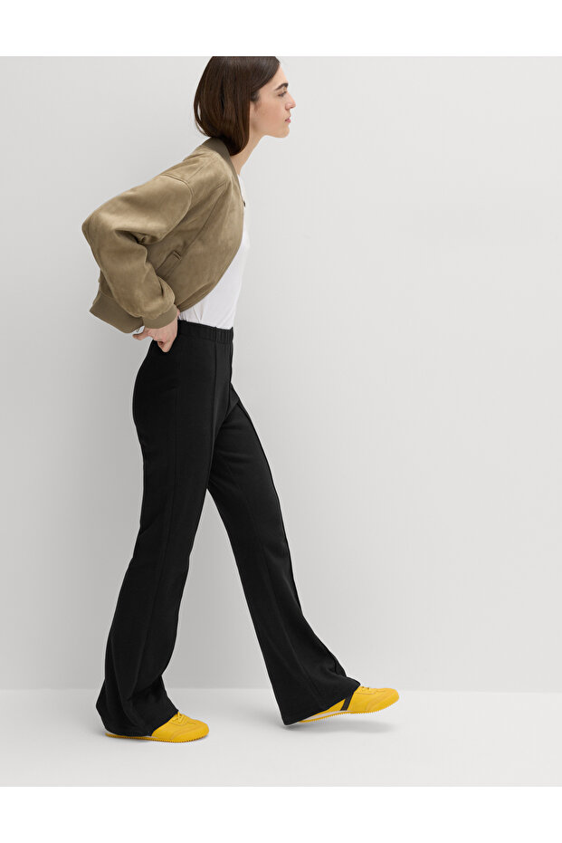 Saf Pamuklu Flared Pantolon - 2