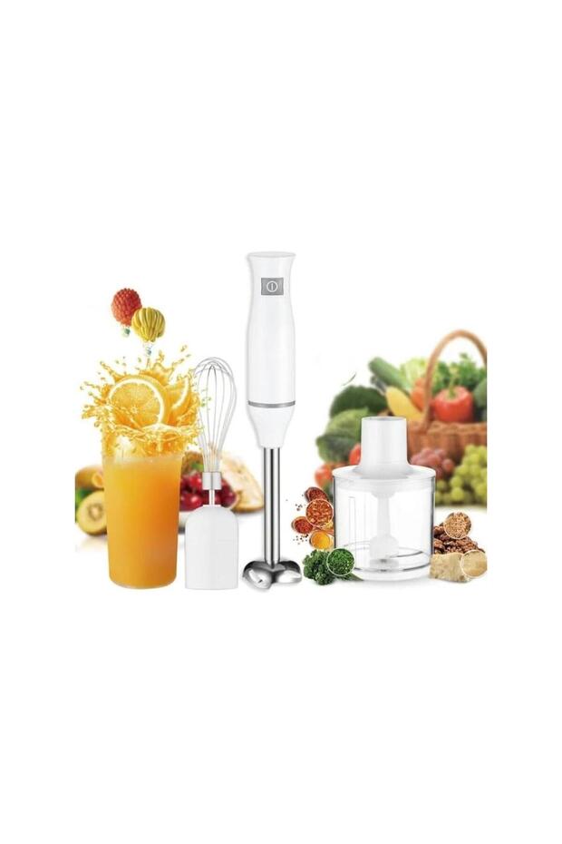4-in-1 Hand Blender Set 800W Multi-Function Mixer with Chopper, Whisk & Measuring Cup