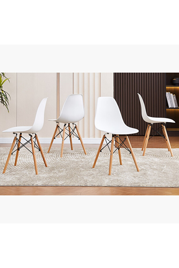 طقم كراسي طعام ديمي مكون من 4 قطع - 1
