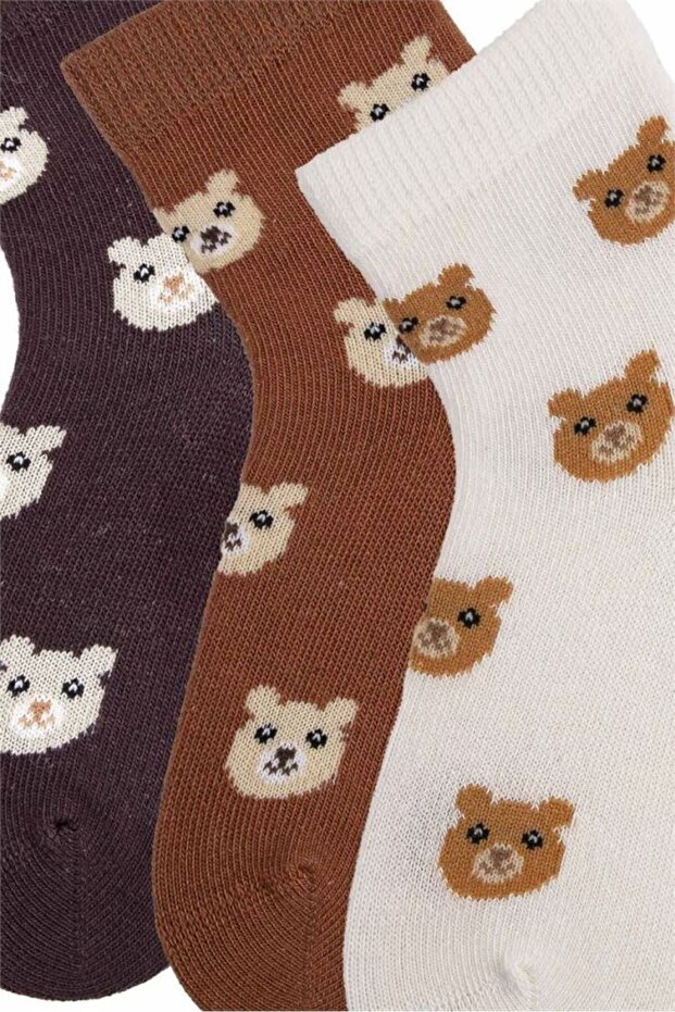 Sprinkled teddy bear patterned triple socket - 2