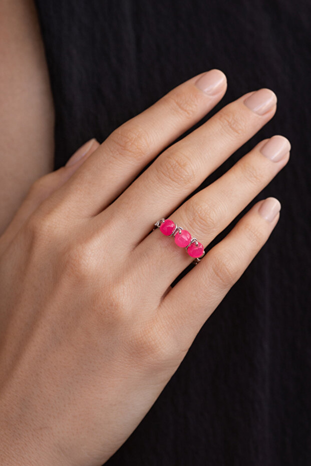 Bohemian Design Natural Stone Ring - 1