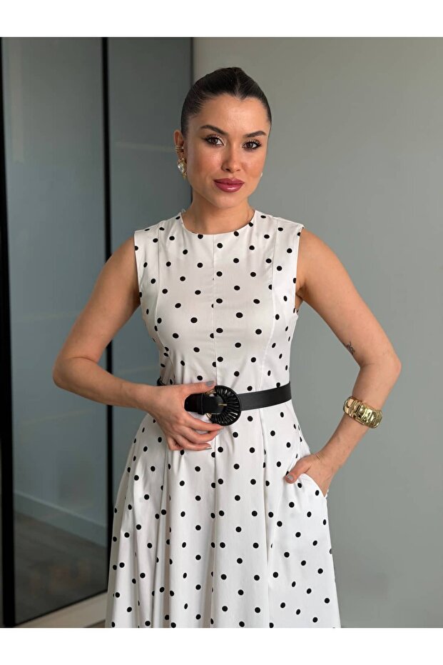 Puantiyeli Elbise - 3