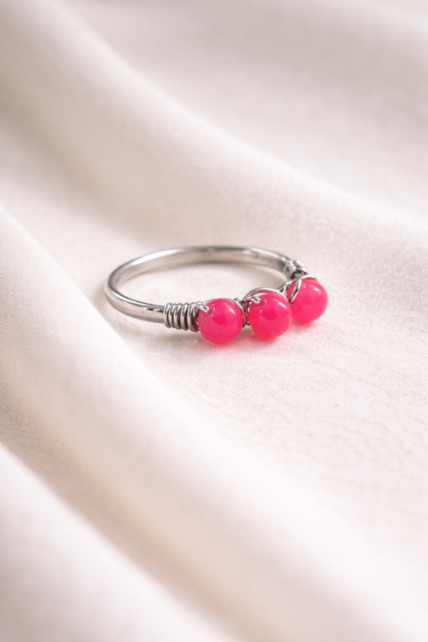 Bohemian Design Natural Stone Ring - 2