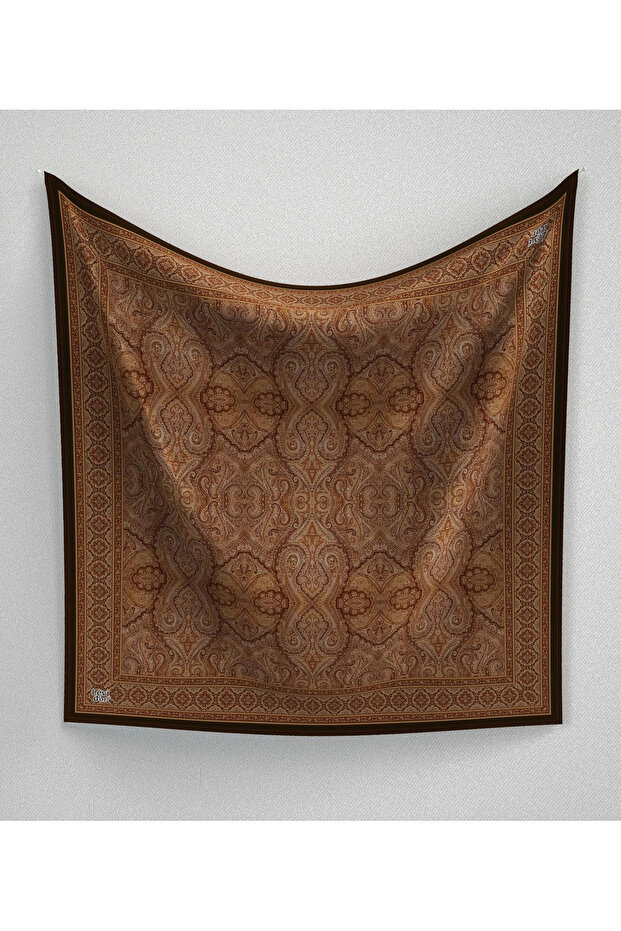 وشاح كريستال بنمط عرقي بلون أسمر - 2