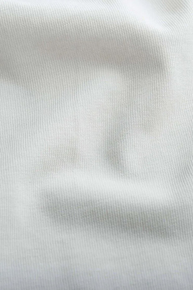 Kadın Urban Cut Crop Basic T-Shirt - Off White - 6