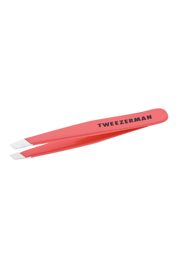 Tweezerman Mini Eğik Uçlu Cımbız - Mercan