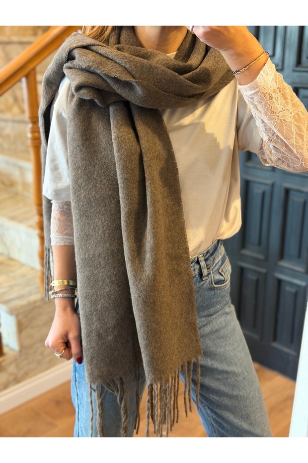 Mink Wool Knitwear Scarf Shoulder Shawl Women's Clothing Accessory