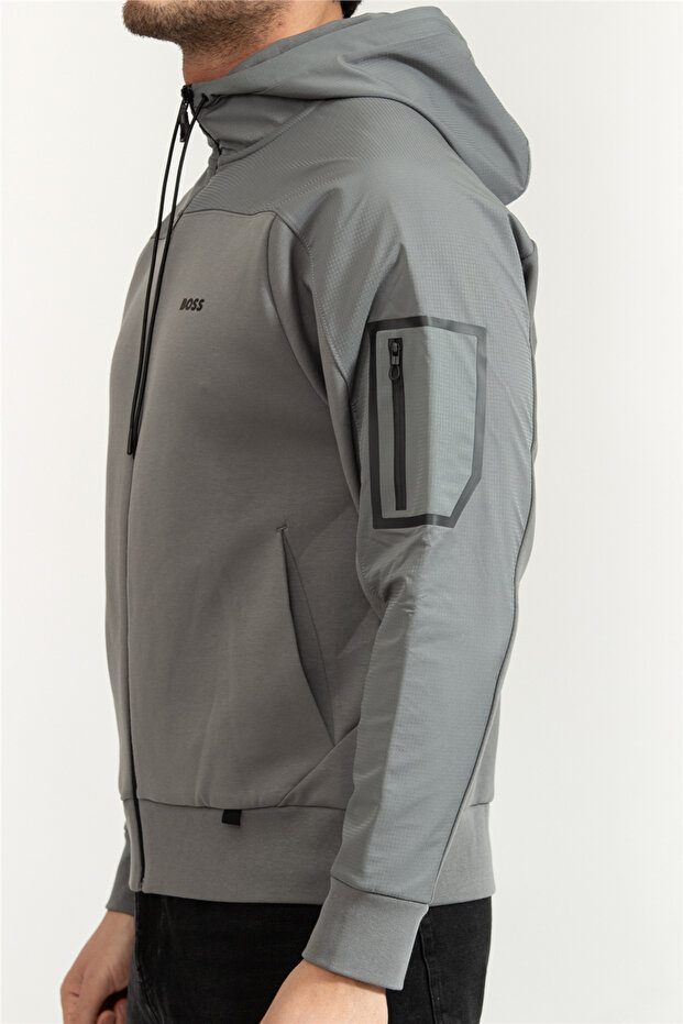 Erkek Fermuarlı Sweatshirt - 3