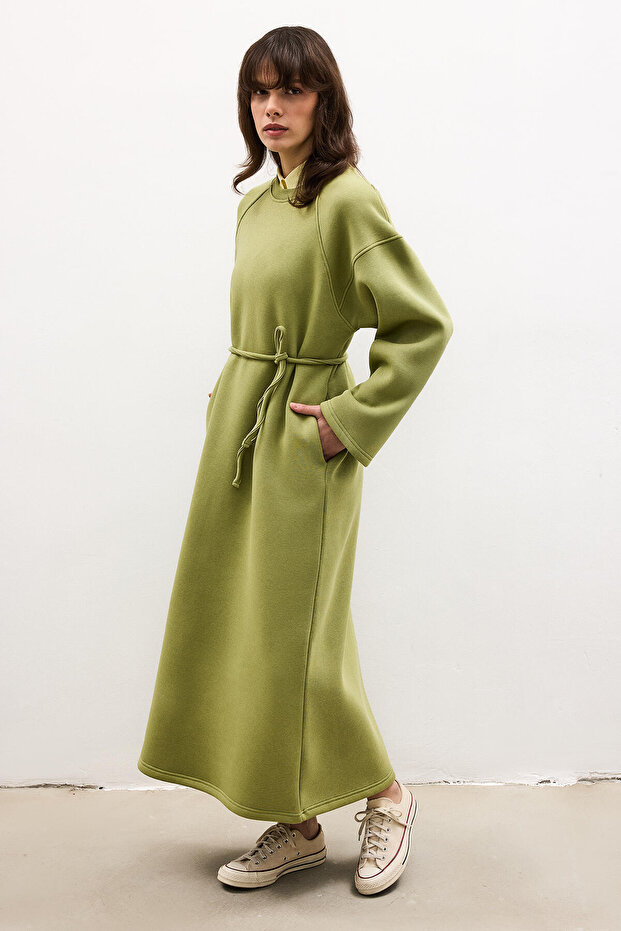 REGLAN KOL ÖRME ELBİSE - 3