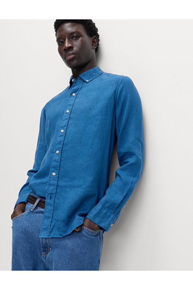 Saf Keten Gömlek - 5