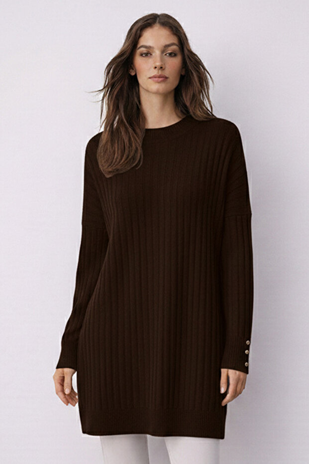 Patterned Tunic N3170 Brown