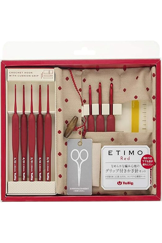 طقم كروشيه أحمر أحمر من إيتيمو - 1