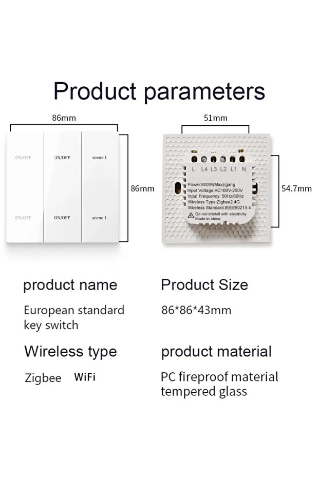 مفتاح إضاءة ذكي رباعي المفاتيح - 2