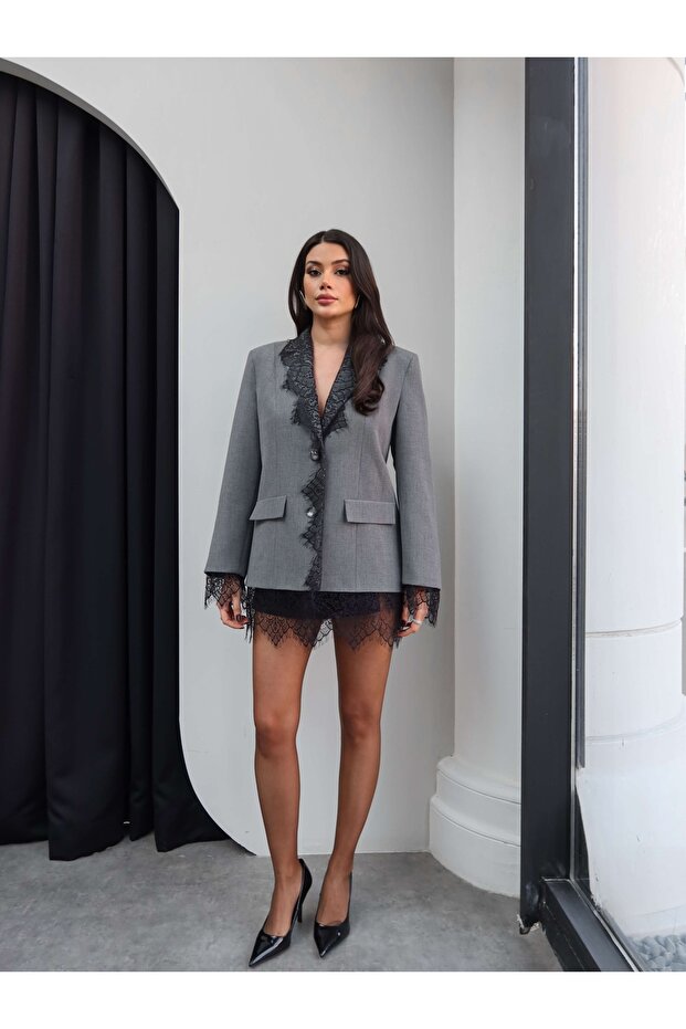 Dantelli Blazer Ceket - 2
