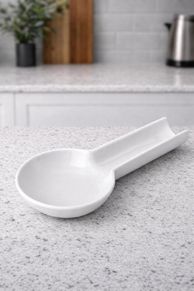 Countertop Porcelain Dirty Spoon Holder White Spoon Coaster