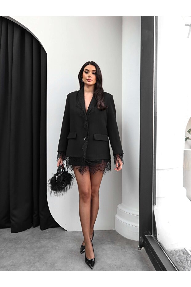 Dantelli Blazer Ceket - 2