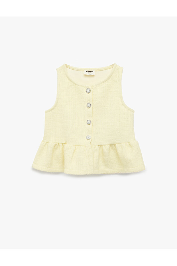 Girl'S Yellow Sleeveless Blouse