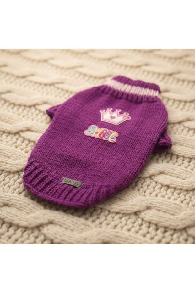 Sweet Queen Purple Sweater for Cat and Dog
