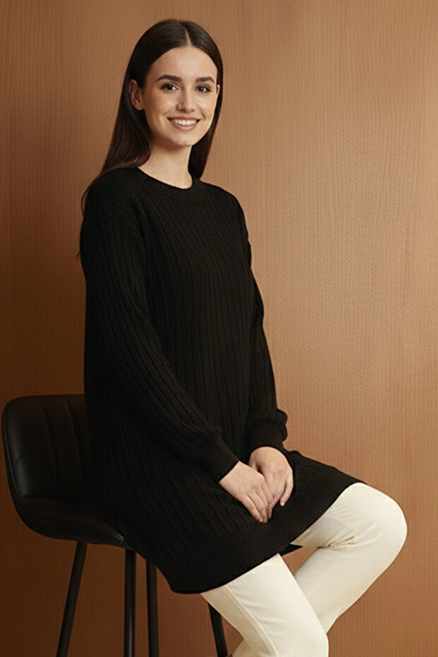 تونيك منقوش N3185 أسود - 2