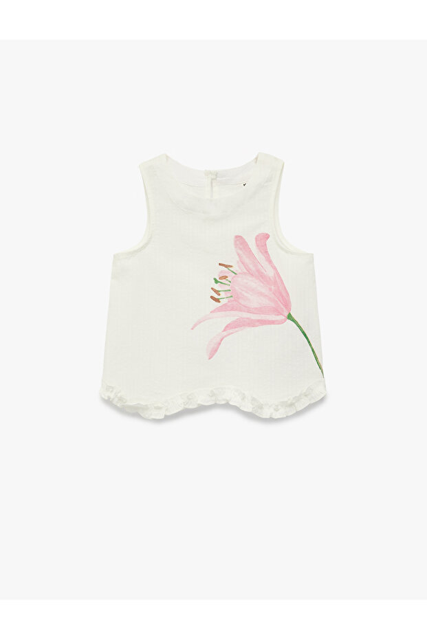 Baby Girl'S White Frilled Blouse