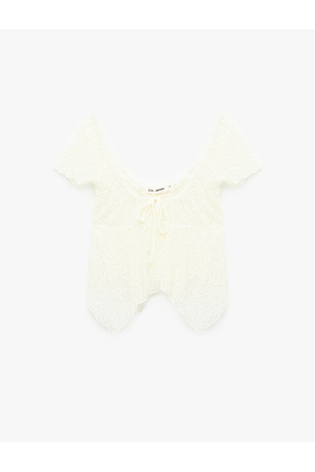 Women'S Ecru Teenage Blouse Ss