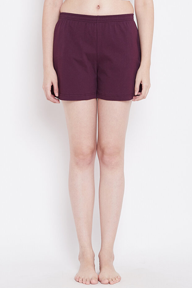 شورت بوكسر أنيق بلون بنفسجي - قطن غني - 2