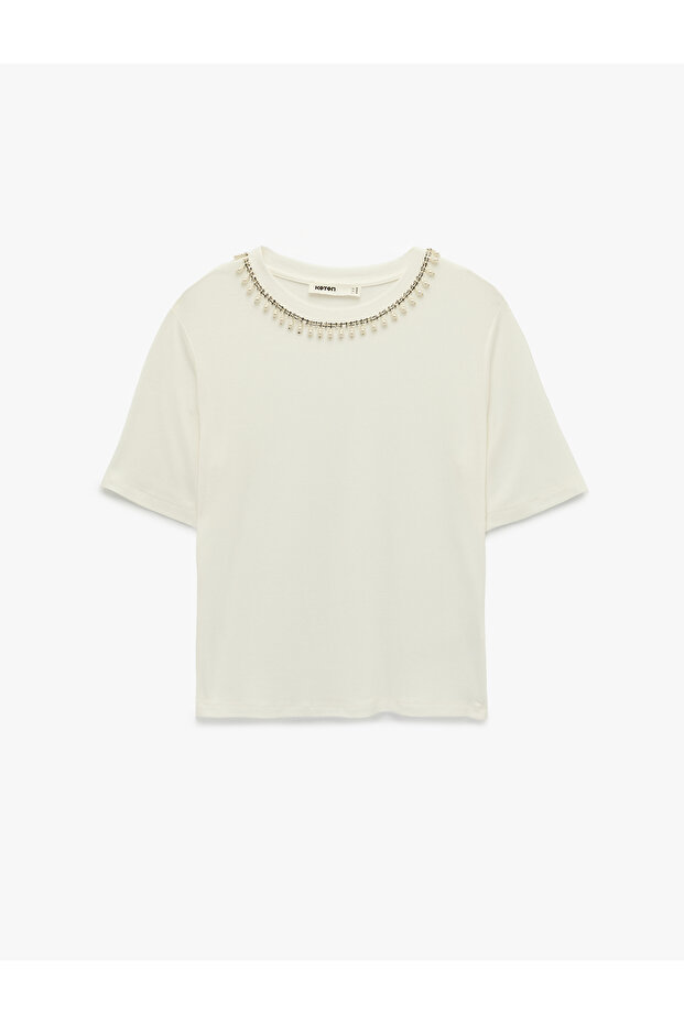 Women's Pearl Detail T-Shirt