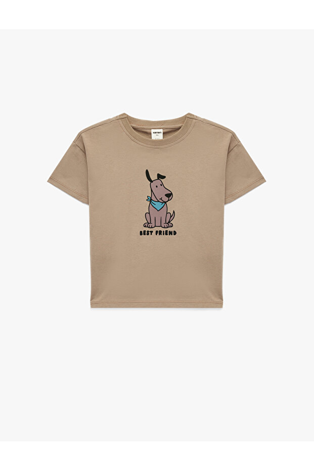 Baby Boy Brown Cotton Oversize T-Shirt