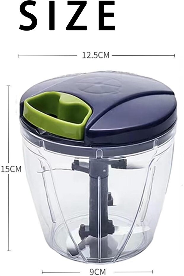 SKY-TOUCH Pull Chopper - Manual Mincer with Large Capacity, Easy-to-Use Hand-Pull Design, Sharp Blad
