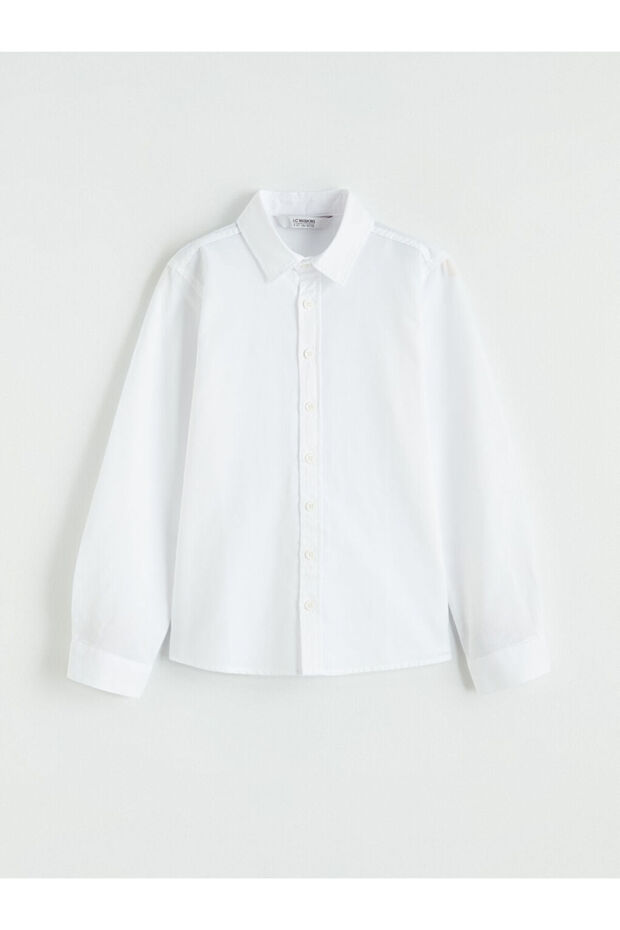 White Long Sleeve Boys' Oxford Shirt
