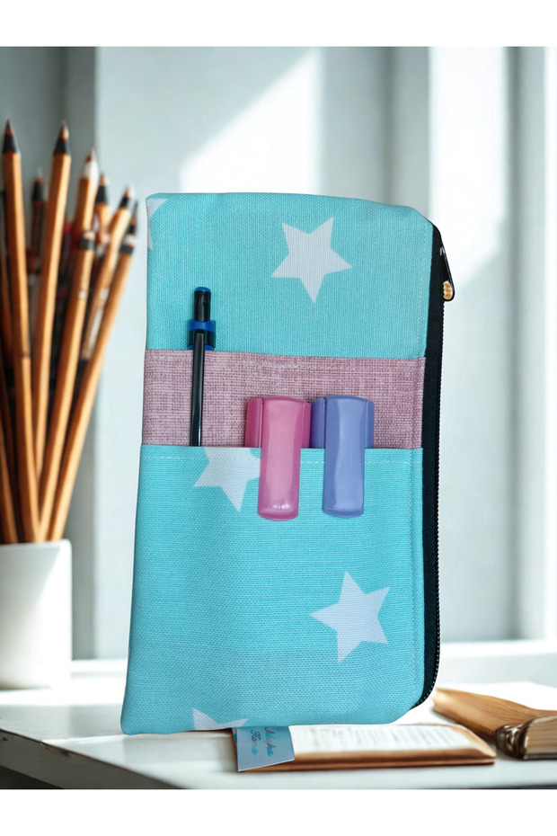 Ataç Elastic Organizer Bag – Multi-Compartment Organizer with Phone Compartment That Can Be Attached to Agenda & Notebook