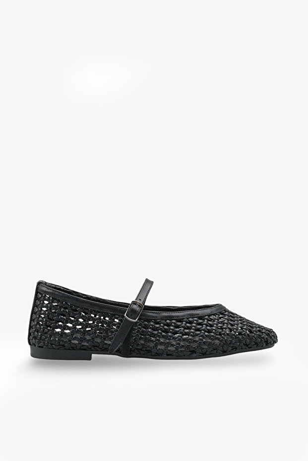 Nayre Women's Knitted Ballerinas - Black