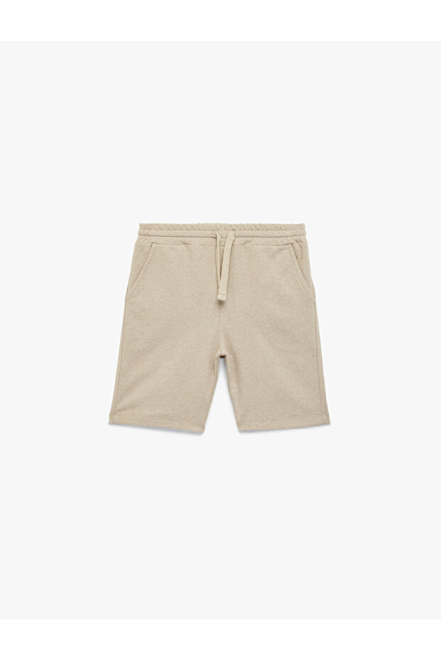 Boy'S Beige Basic Shorts