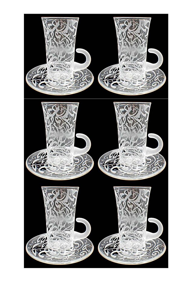 Tea cups 119 Dwn Trns 6 Pcs