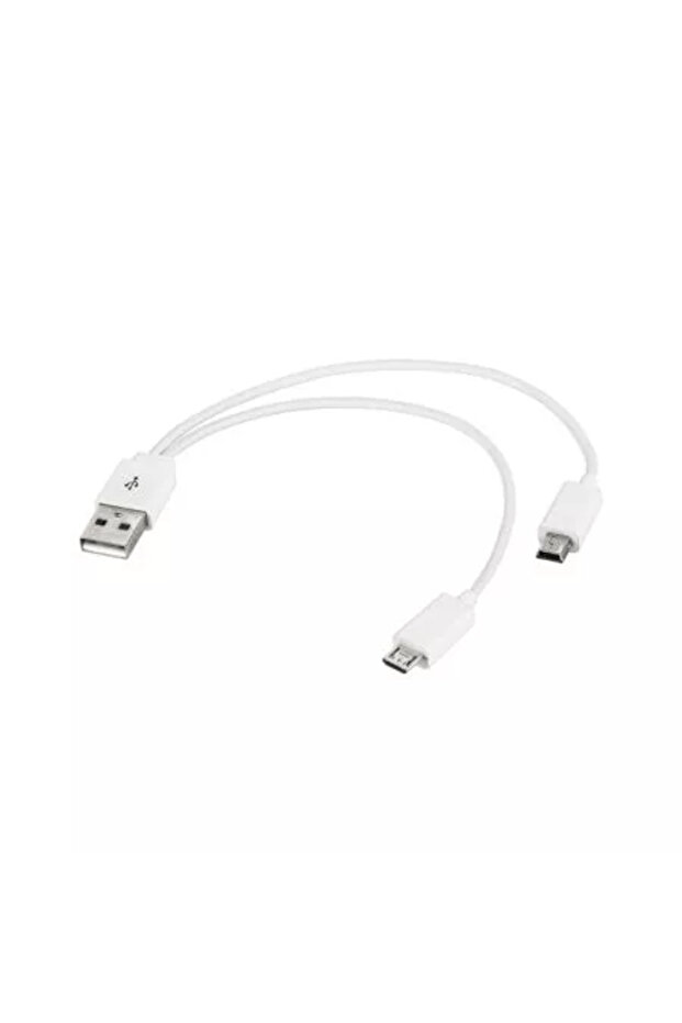 Cablu adaptor USB la mini USB la micro USB - 1