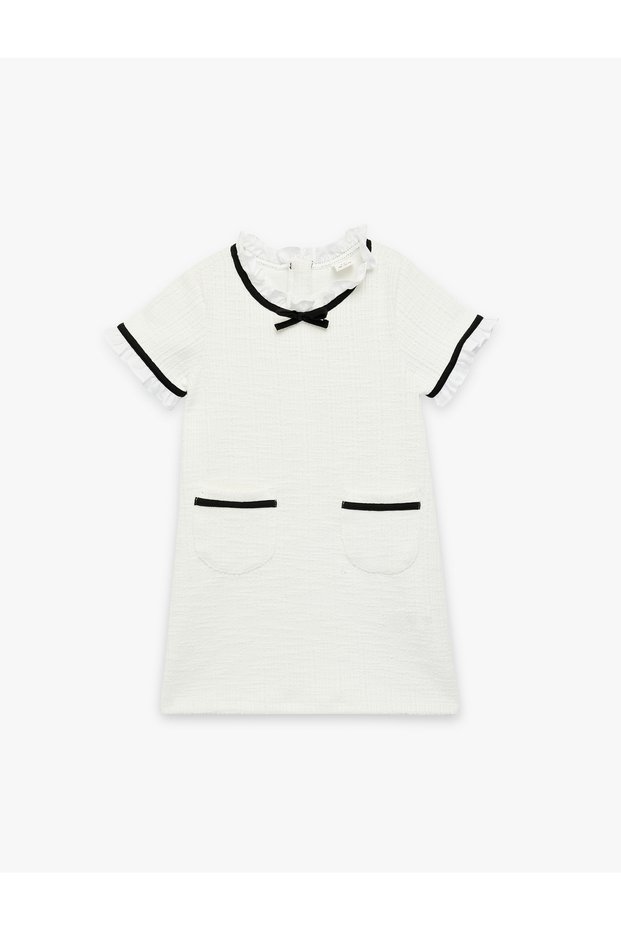 Baby Girl'S White Bow Detail Dress