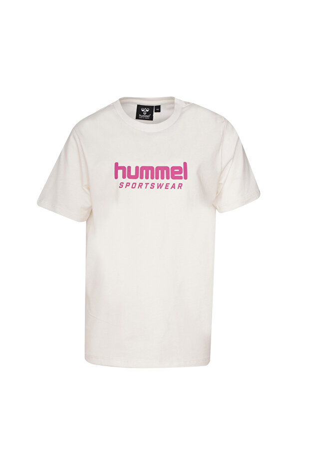Abarran Girls' White Round Neck T-Shirt
