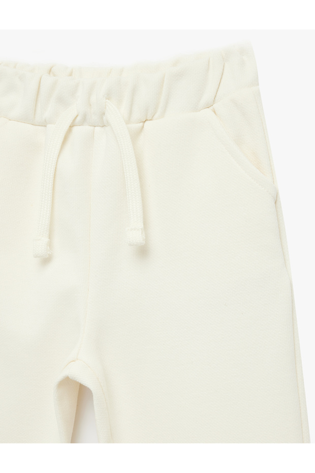 Baby Boy Ecru Basic Sweatpants - 3