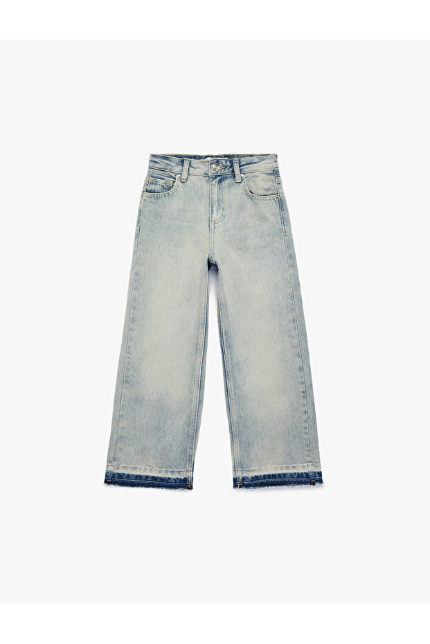Girl'S Light Indigo Jean Trousers