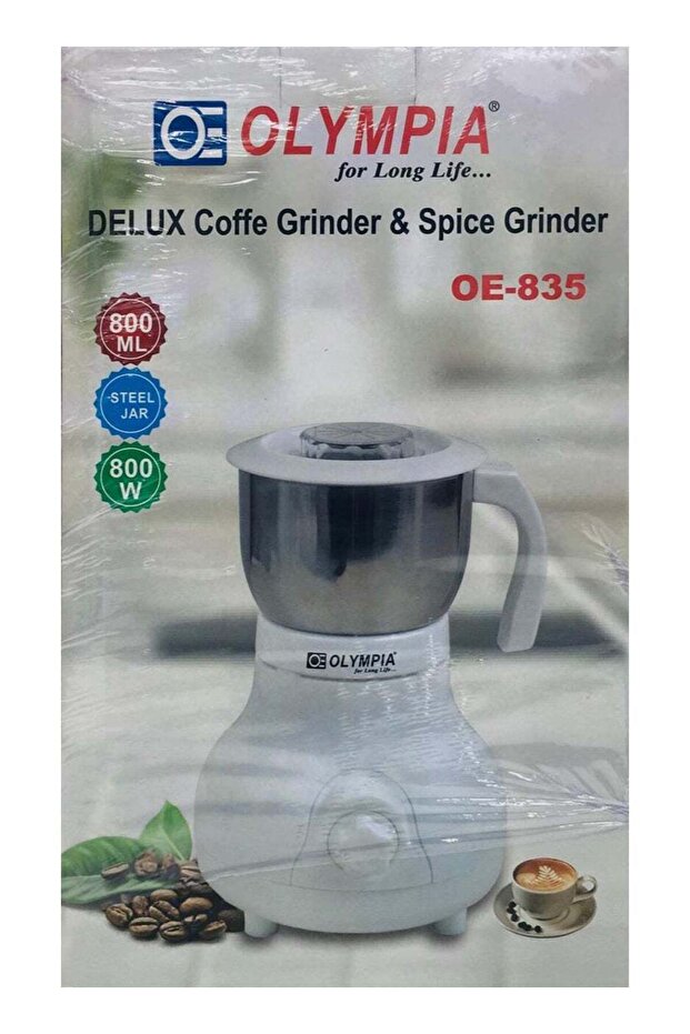 Compact OE-835 Delux Coffee Grinder Grinder Combo 800 Watt Motor 800ml Steel Jar Relia