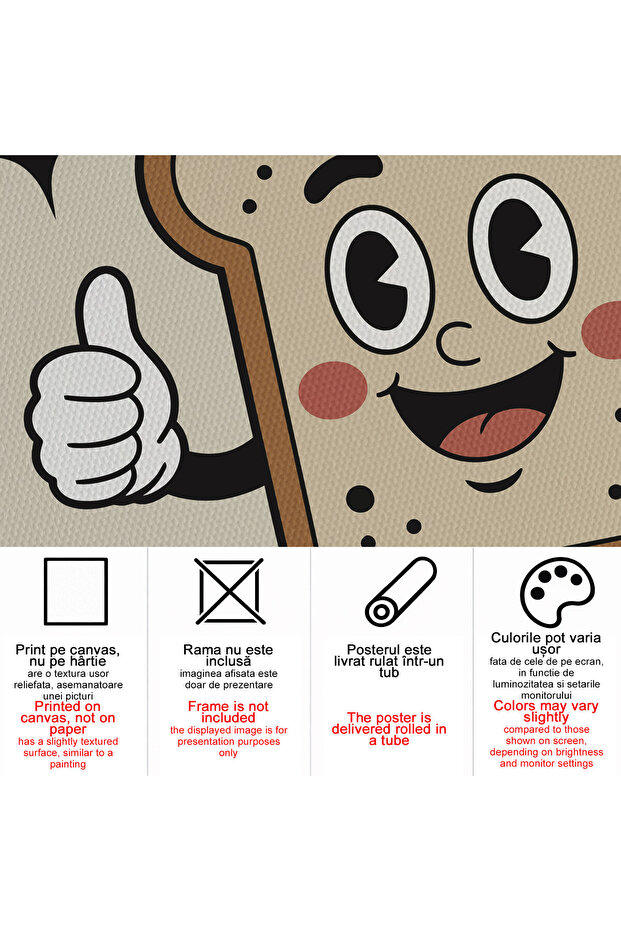 Decorative poster Get This Bread, textile material, frameless - 4