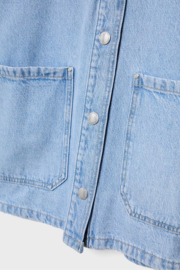 Cepli denim ceket - 8