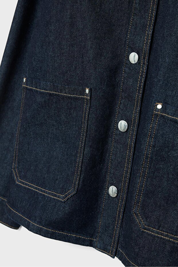 Cepli denim ceket - 3