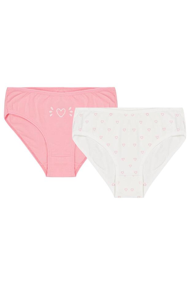 Civil Girl's Heart Girl's 2-Piece Underwear | Lycra Single Jersey Printed | School Nursery and Daily Use