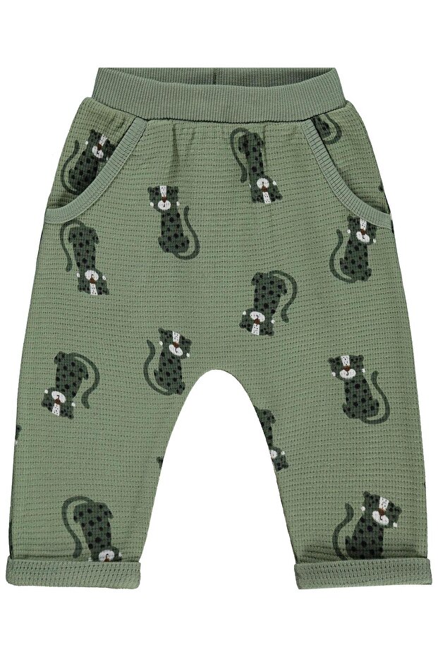Cute Tiger Printed Sweatpants for 6-18 Months - Khaki 9-12 Months