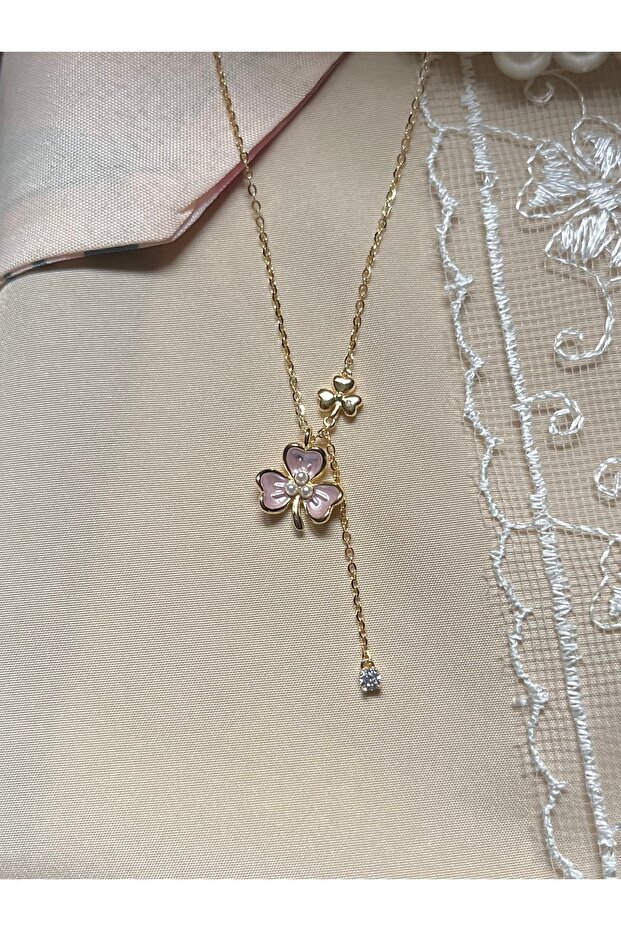 Çiçek Kolye Pembe - 1