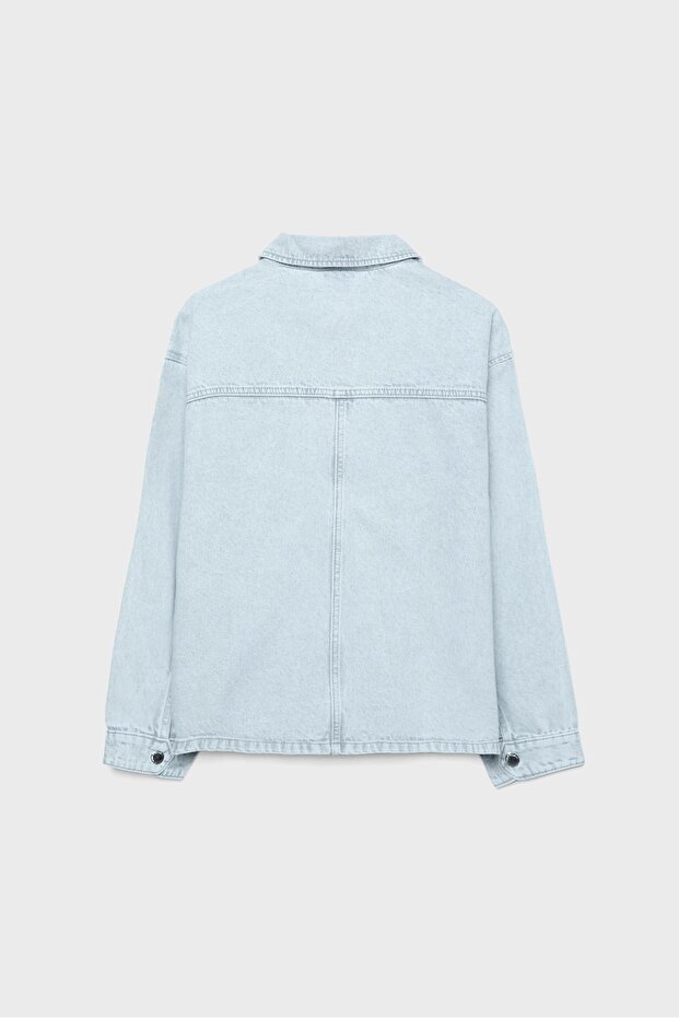 Cepli denim ceket - 2